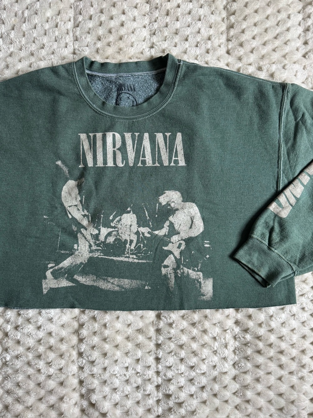 Nirvana Nevermind cropped sweatshirt UO